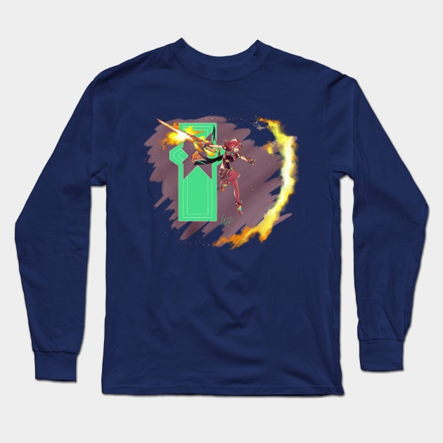 The Aegis of Flame Long Sleeve T-Shirt by Jazzscorner